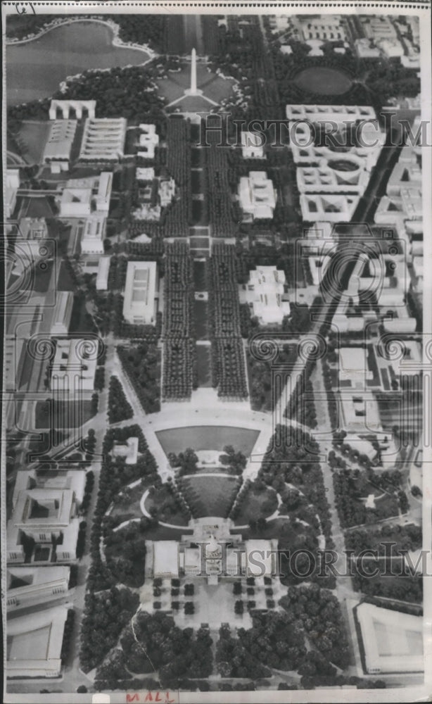 1966 Press Photo Washington Mall Rebuilding Model, Washington, DC - ftx02307-Historic Images