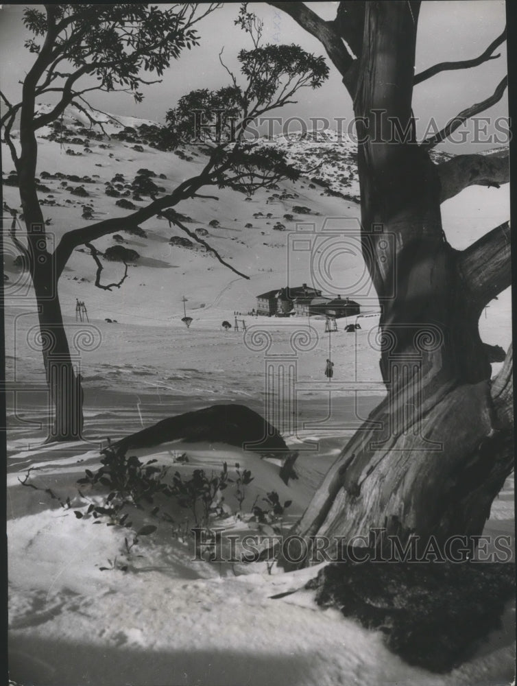 1946 Press Photo Kiandra, Australia in Snow - Historic Images