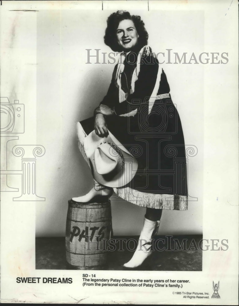 1985 Press Photo Singer Patsy Sline - Historic Images