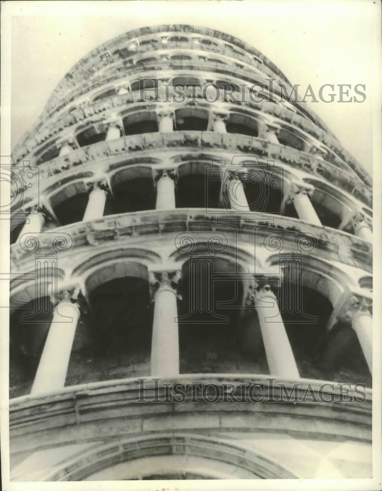 1932 Press Photo Leaning Tower of Pisa, Rome, Italy - Historic Images