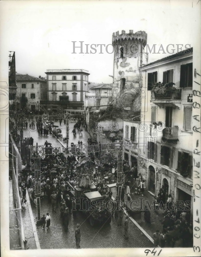 1949 Press Photo Tower of Marino near Rome, Italy - Historic Images