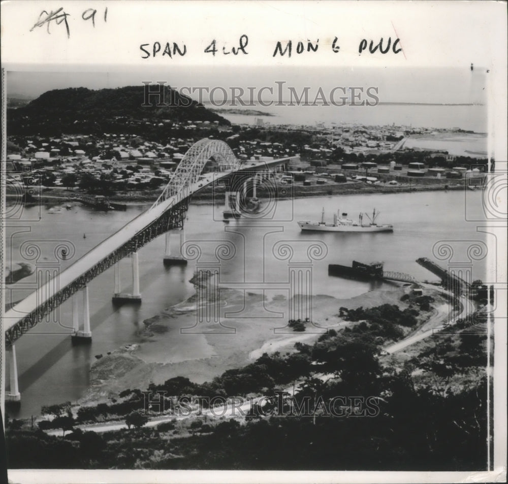1962 Press Photo Maurice Thatcher Bridge, Panama Canal - Historic Images