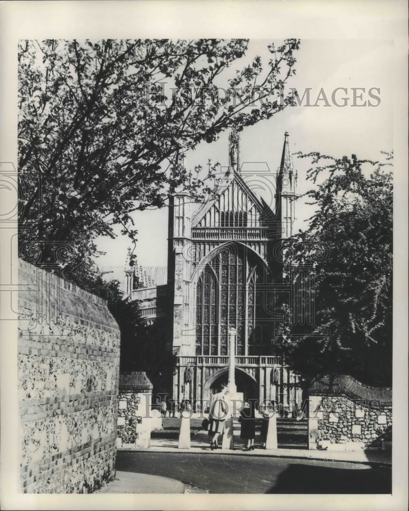 1948 Press Photo Winchester Cathedral, England - Historic Images