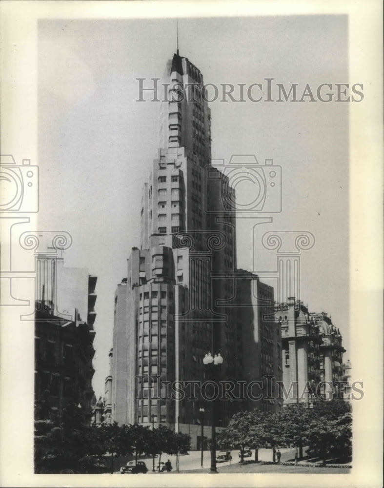 1944 Press Photo Cavanagh Building, Buenos Aires, Argentina Tallest Building - Historic Images