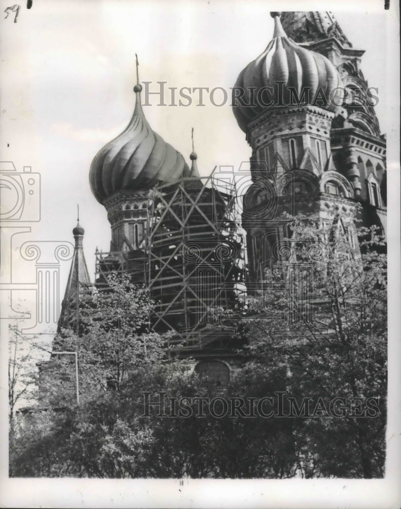 1954 Press Photo St Basil&#39;s Church, Red Square, Moscow, Russia - Historic Images