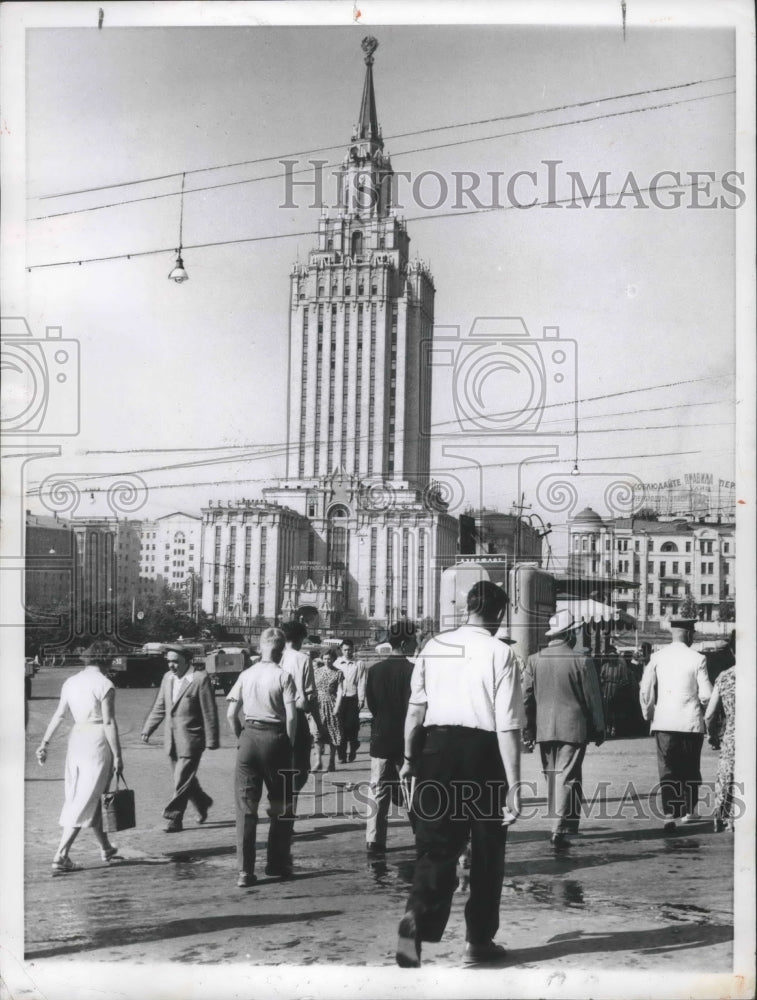 1959 Press Photo Leningradskaya Hotel, Moscow, Russia - Historic Images