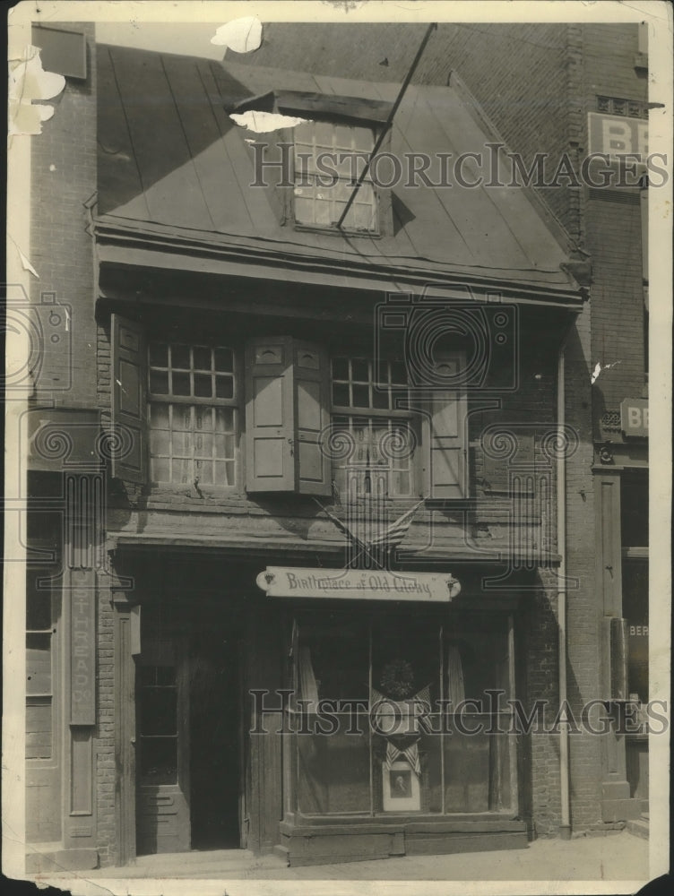 1924 Press Photo Betsy Ross House, Philadelphia, Pennsylvania to be Moved - Historic Images