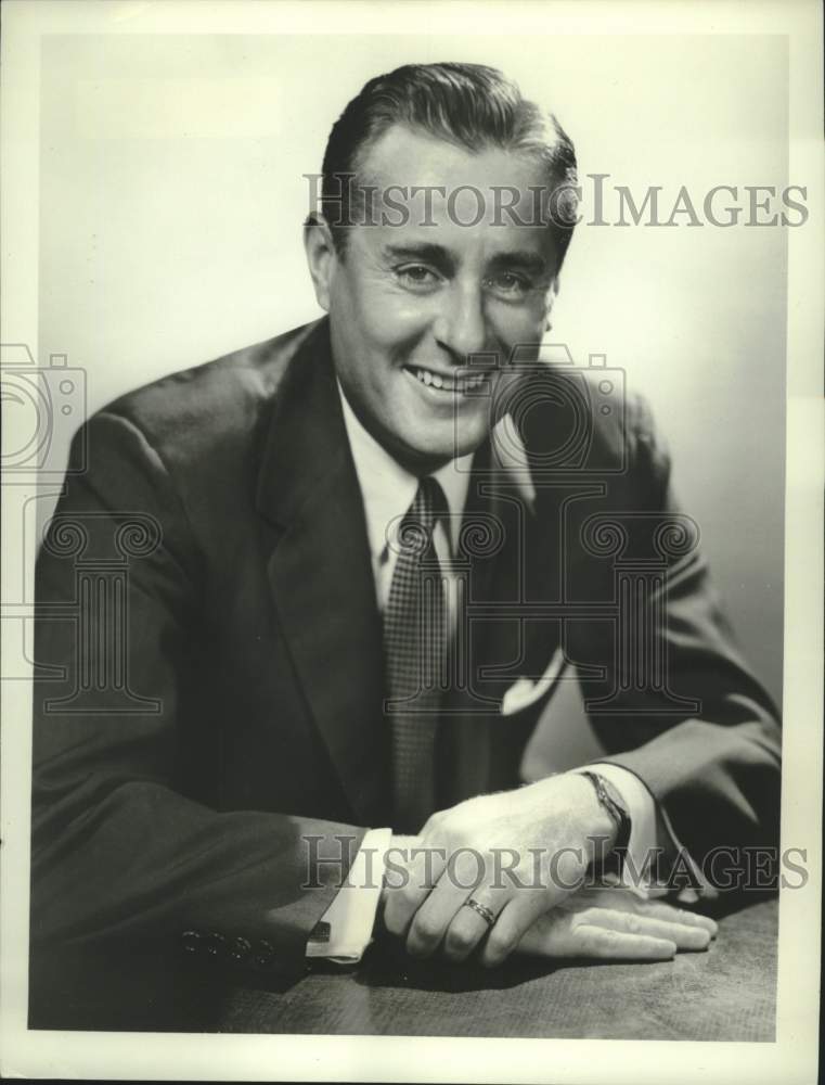 Press Photo Veteran sportscaster Curt Gowdy stars in "The American Sportsman" - Historic Images