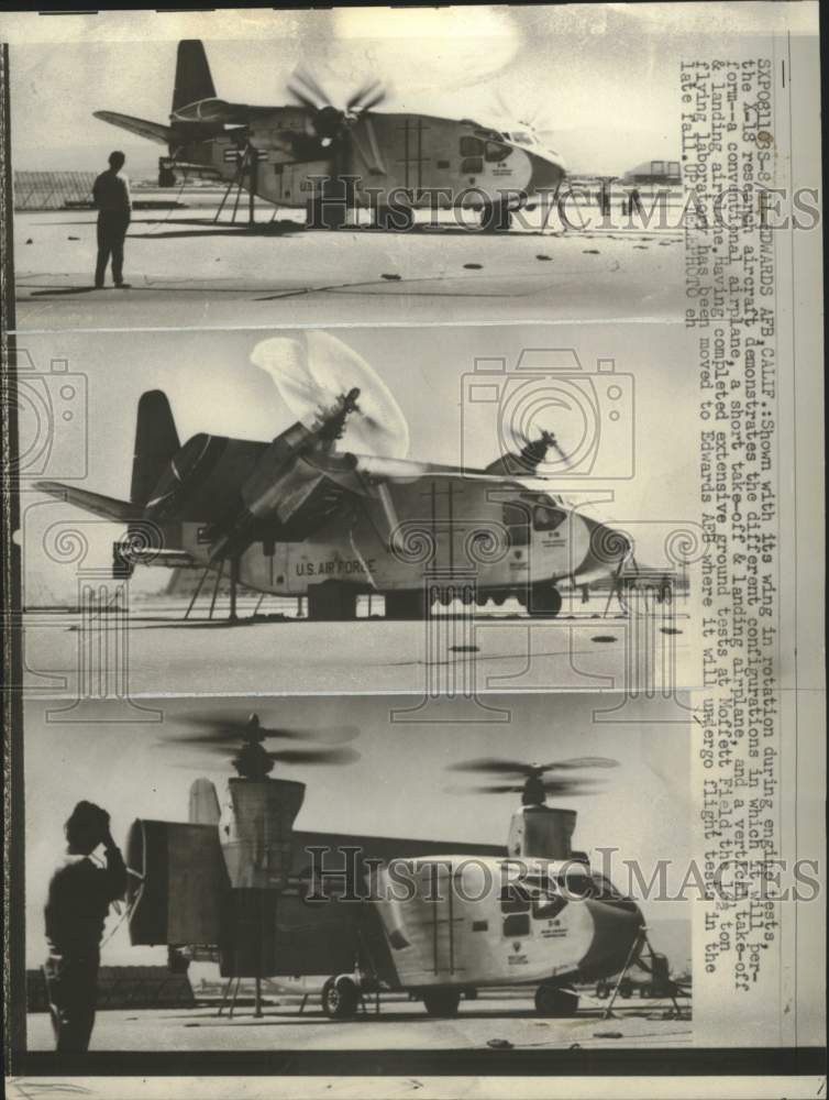 1959 Press Photo Edwards AFB California-Research Aircraft during ground tests - Historic Images
