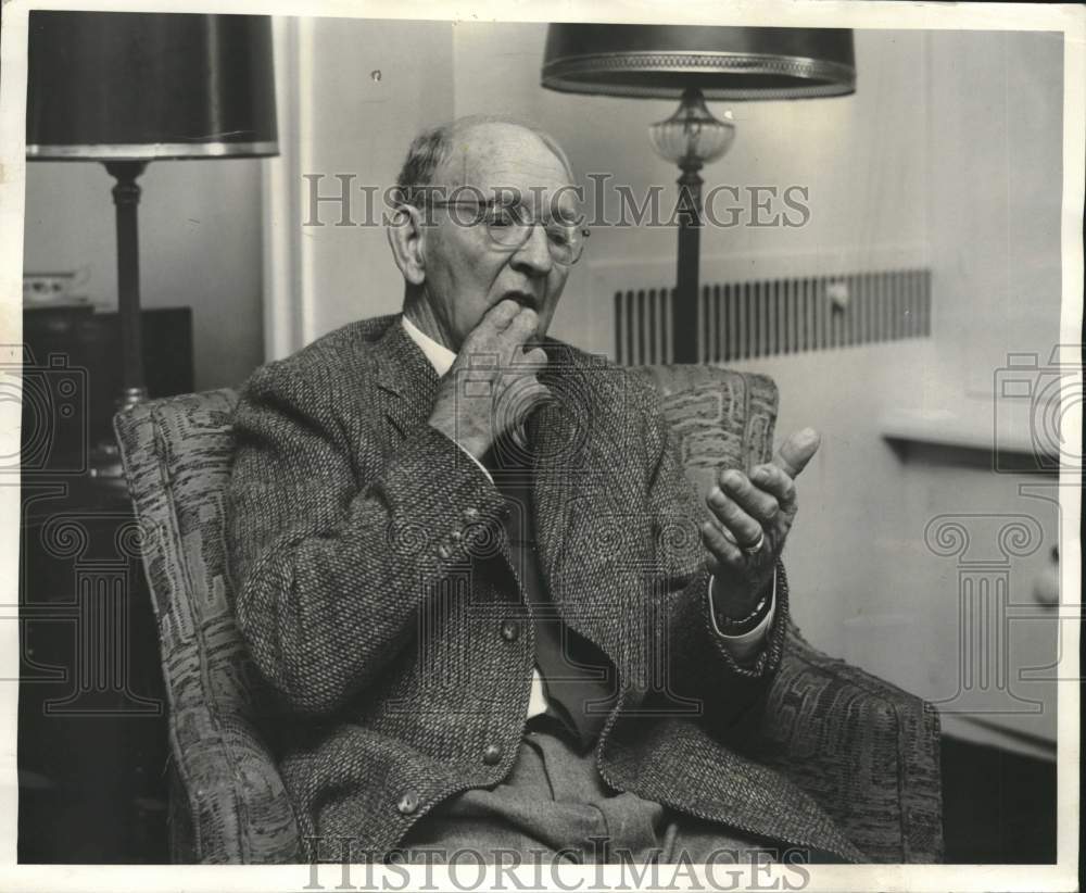 1958 Press Photo Billy Sullivan remembers actions during 1906 world series - Historic Images