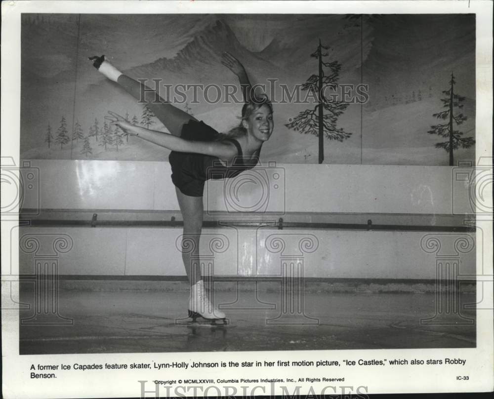 1979 Press Photo Ice Skater Lynn-Holly Johnson star in "Ice Castles" - Historic Images