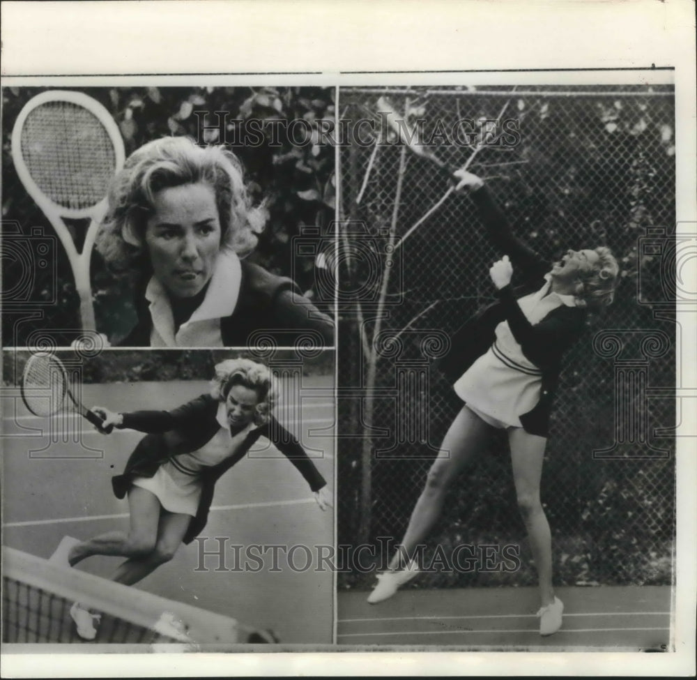 1971 Press Photo Ethel Kennedy Playing Tennis at McLean, Virginia Estate - Historic Images