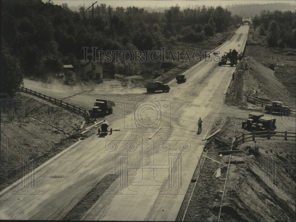 Press Photo Highway Construction - Historic Images