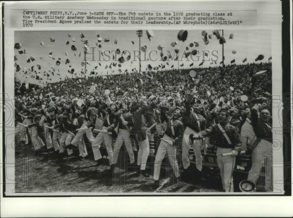 1970 Press Photo The 749 Cadets in 1970 Graduating Class at U.S Military Academy - Historic Images