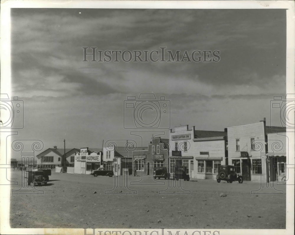 1940 Press Photo of Town Businesses - Historic Images