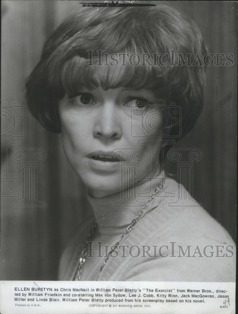 1973 Press Photo Ellen Burstn in &quot;The Exorcist&quot; Movie - Historic Images