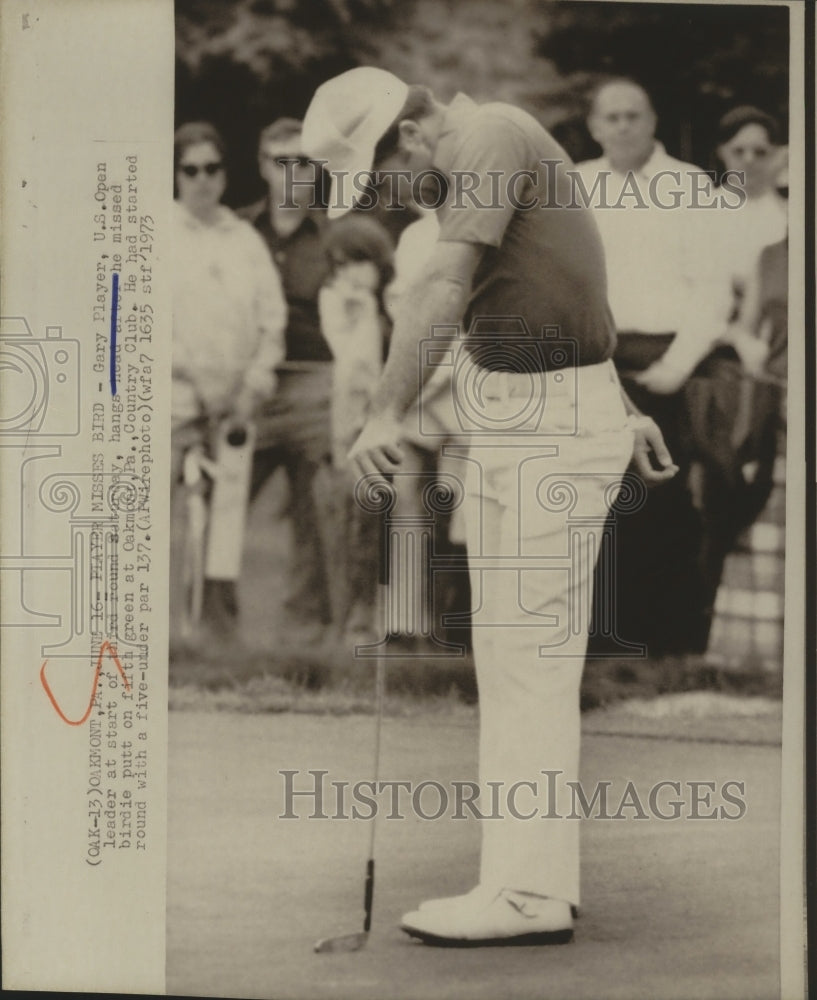 1973 Press Photo Golfer Gary Player at Oakmouth, Pennsylvania Country Club- Historic Images