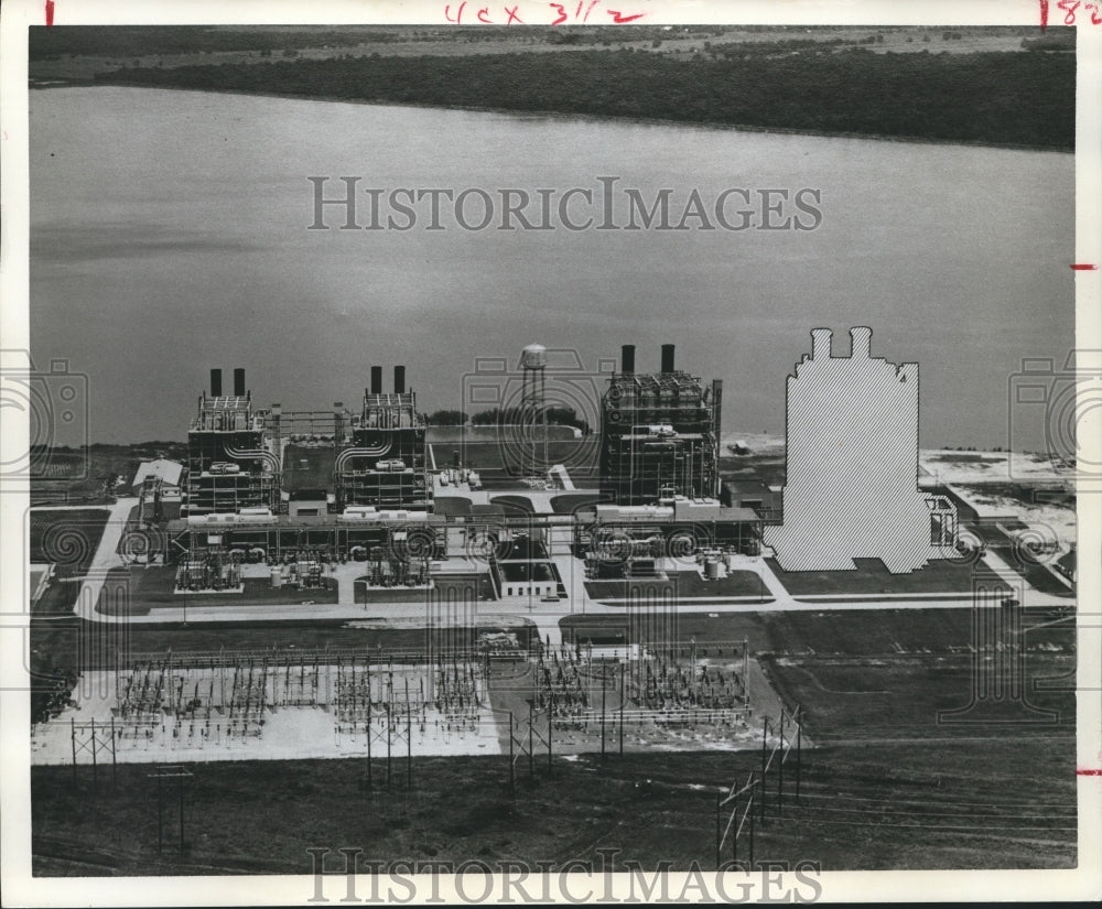 1964 Press Photo Site of Houston Lighting & Power Co. Expansion Project - Historic Images