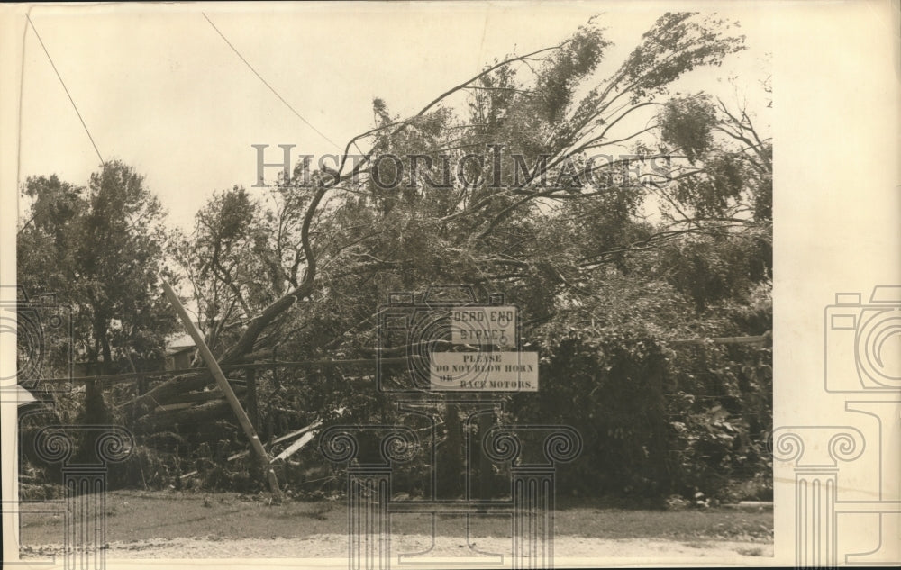 1957 Press Photo Aftermath of Hurricane Audrey, devastation - Historic Images