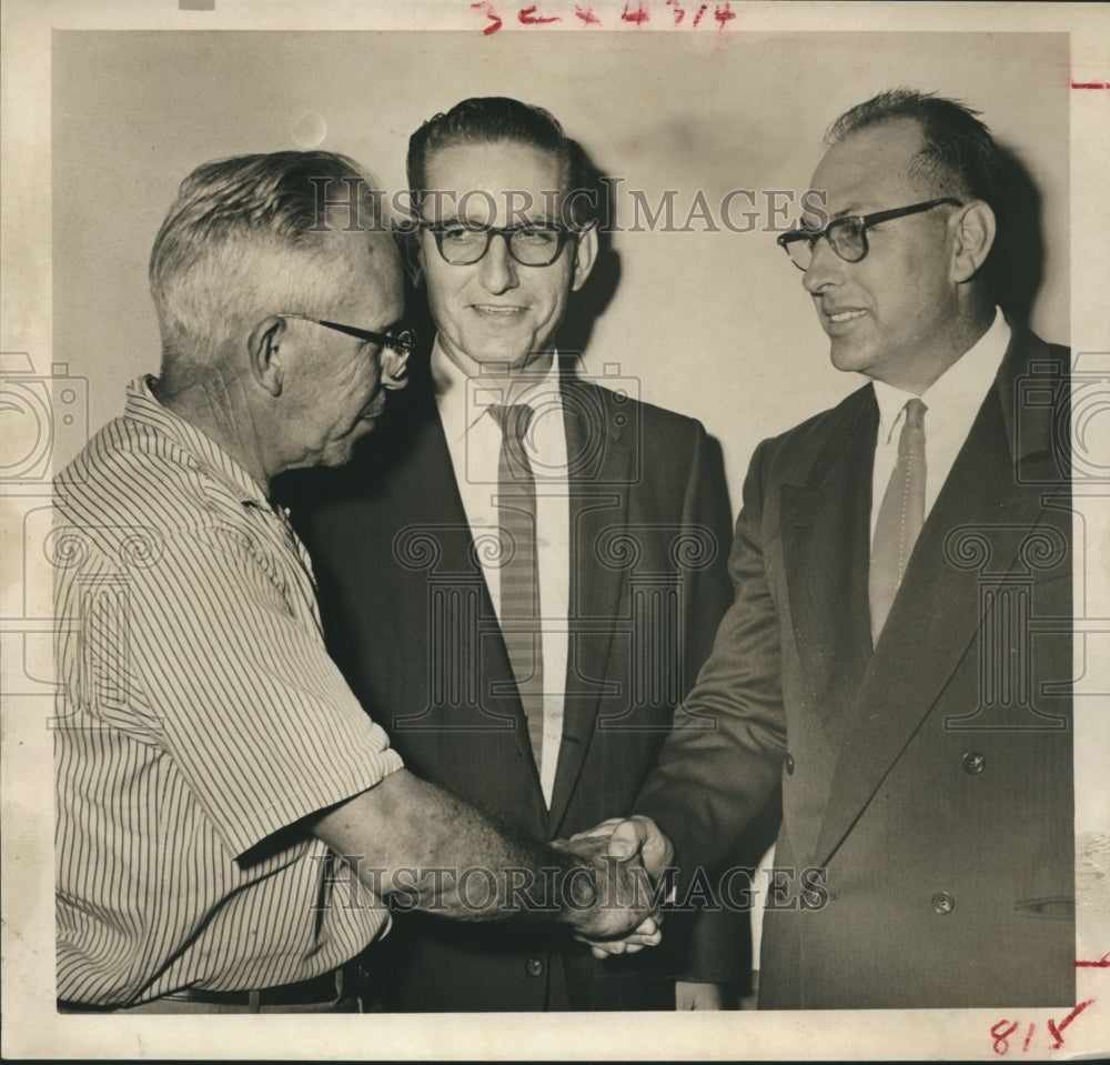 1959 Press Photo Gentlemen meet, Aldine School, Houston - hca05866 - Historic Images