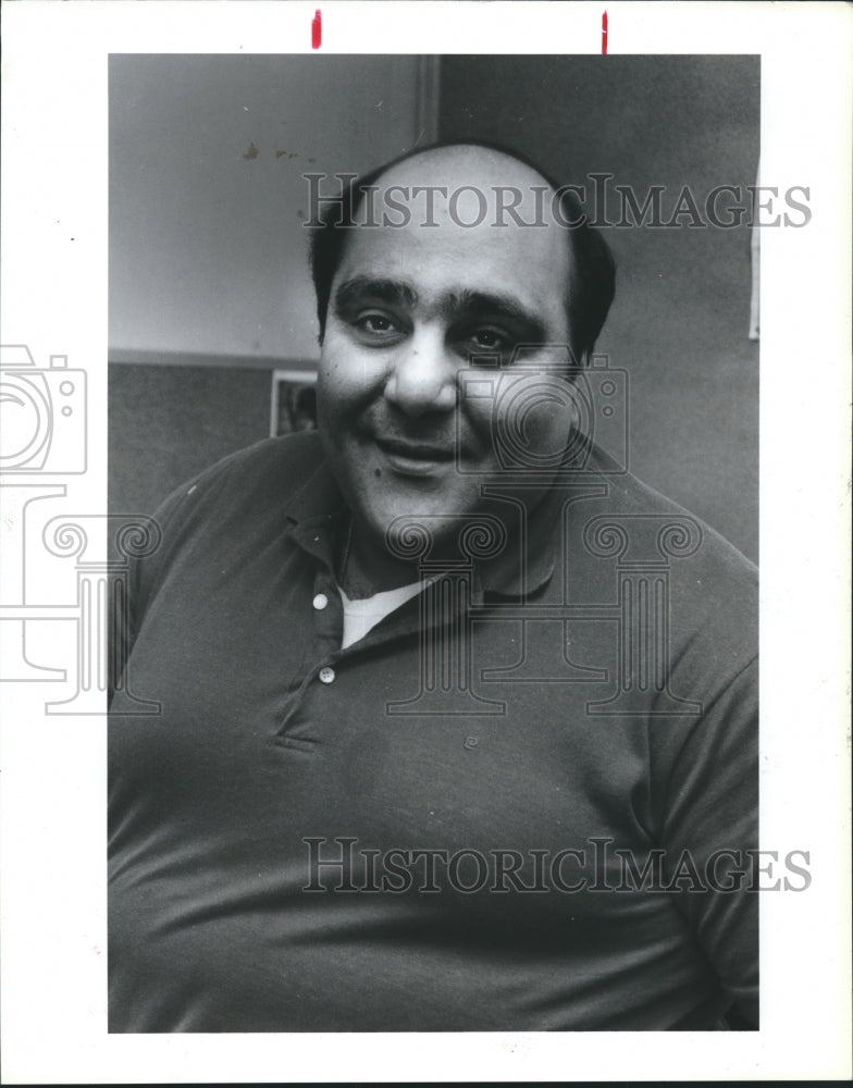 1986 Press Photo Essa Sackllah an Arab American from Houston - hca08041 - Historic Images