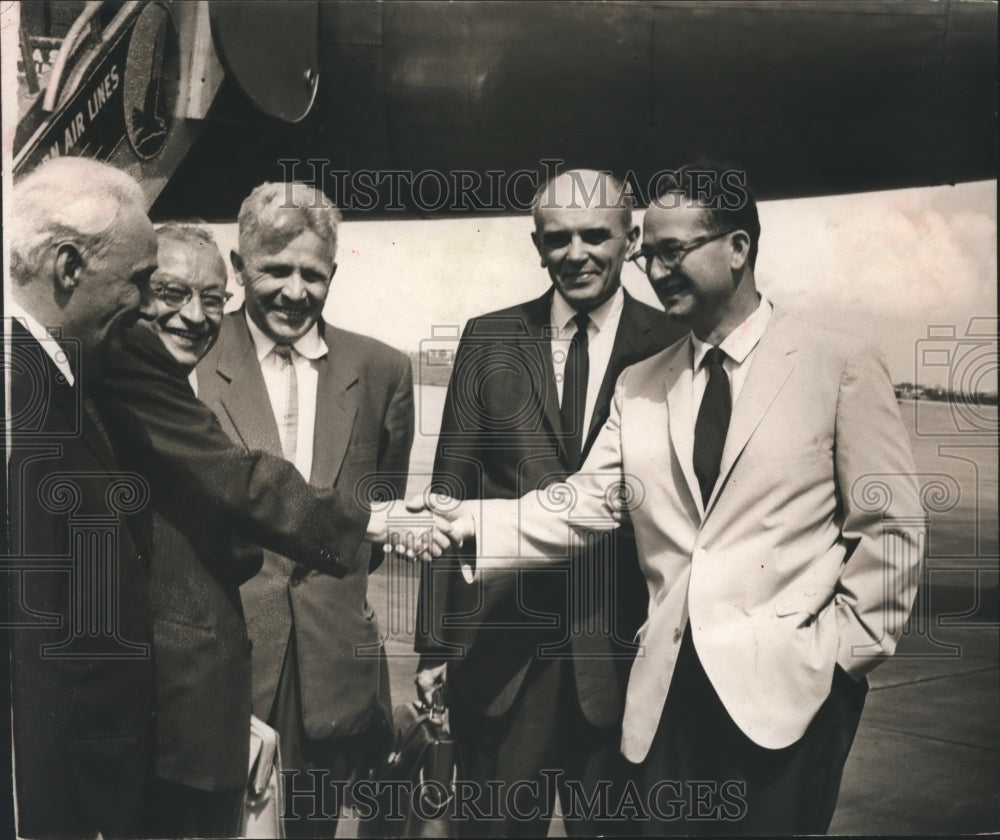 1959 Press Photo Soviet Scientist Visit Baylor University College of Houston - Historic Images