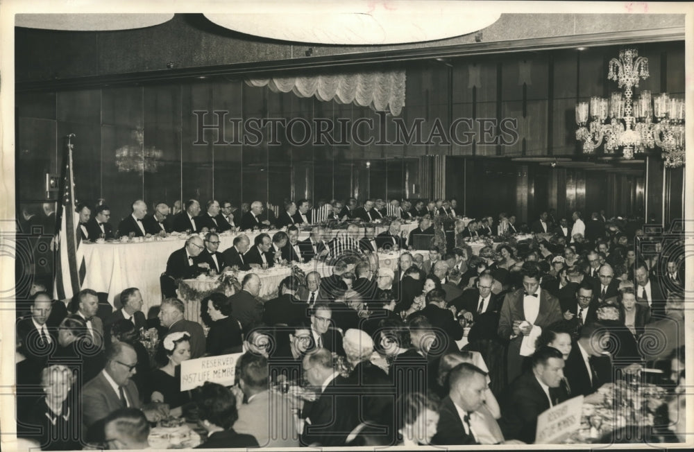 1957 Press Photo Banquet in Crystal Ballroom for the Houston Chamber of Commerce - Historic Images