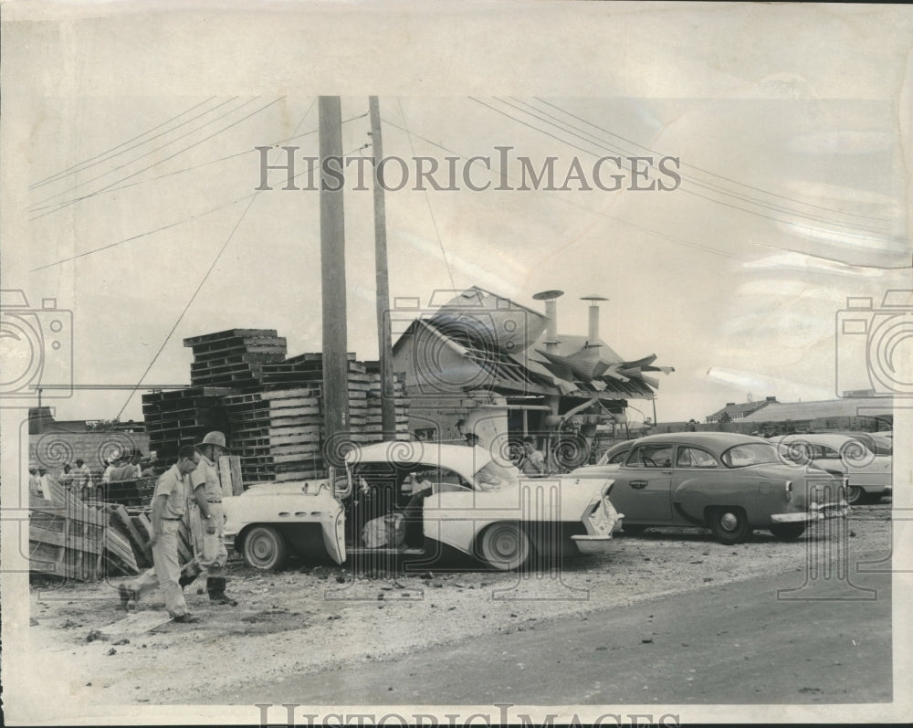 1958 Press Photo Black Brollier Inc, Explosion Site - hca10557 - Historic Images