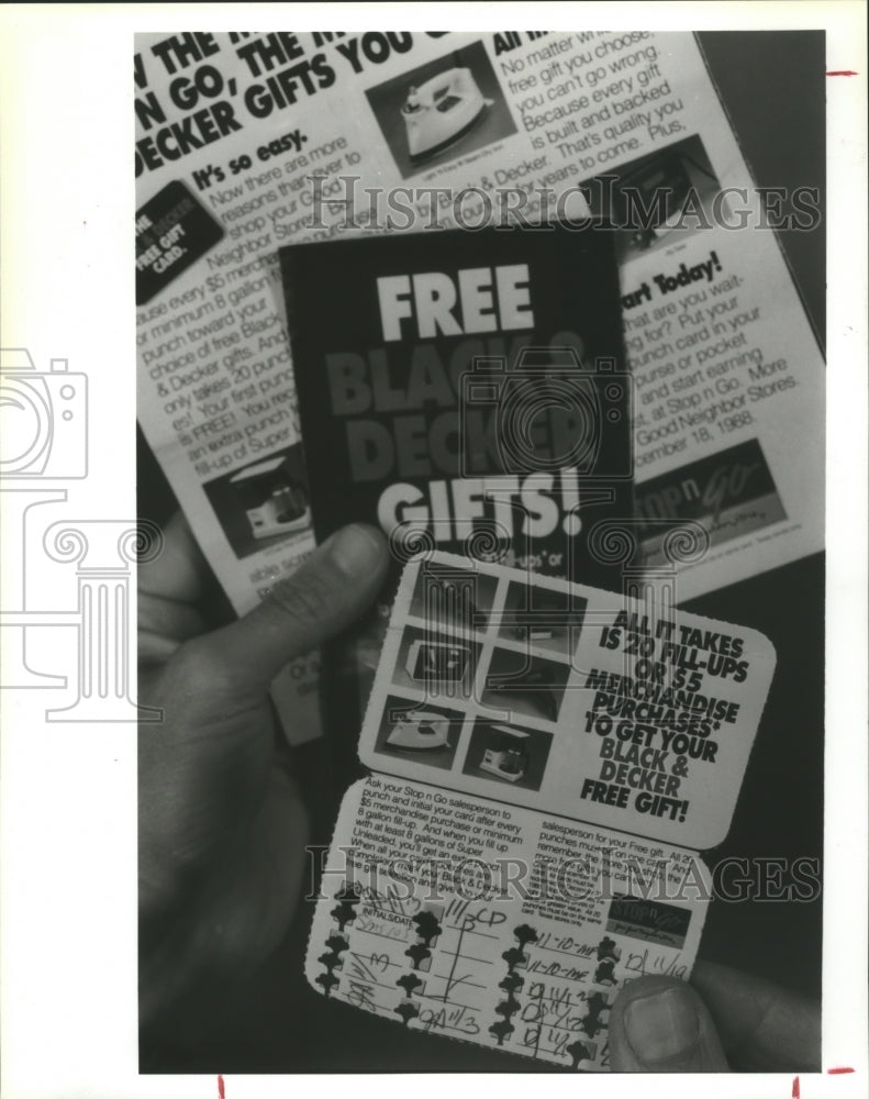 1988 Press Photo Black &amp; Decker Punch Cards - hca12510 - Historic Images