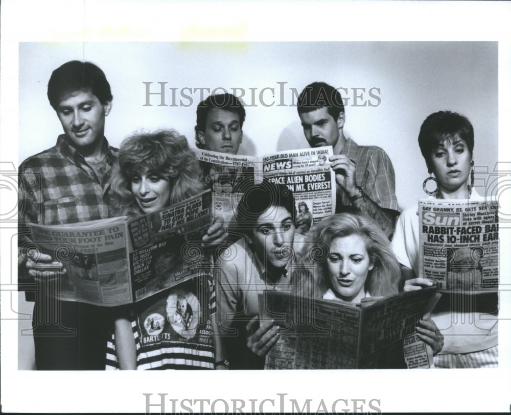 1987 Press Photo Cast Members of the Comedy Workshop. - hca13139 - Historic Images