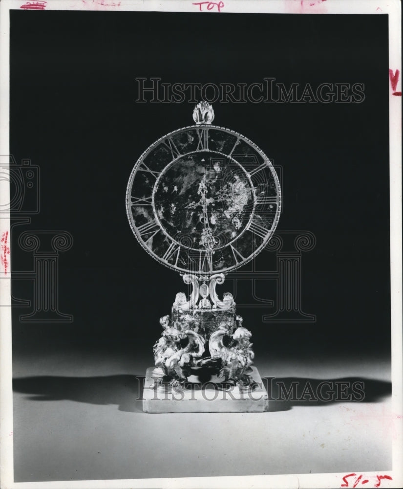 1979 Press Photo Lapis Lazuli Clock. - hca14501 - Historic Images