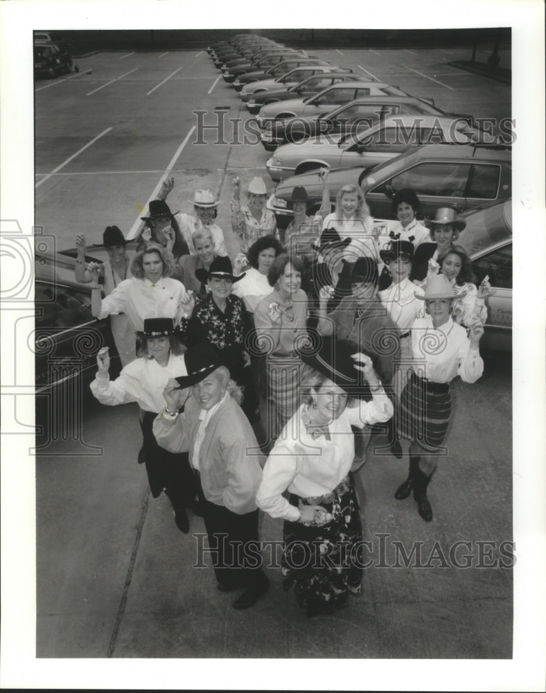 1992 Press Photo American Cancer Society Cattle Baron&#39;s Ball, Houston - Historic Images