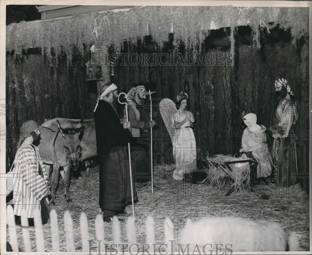 1951 Nativity Scene For Christmas. - Historic Images