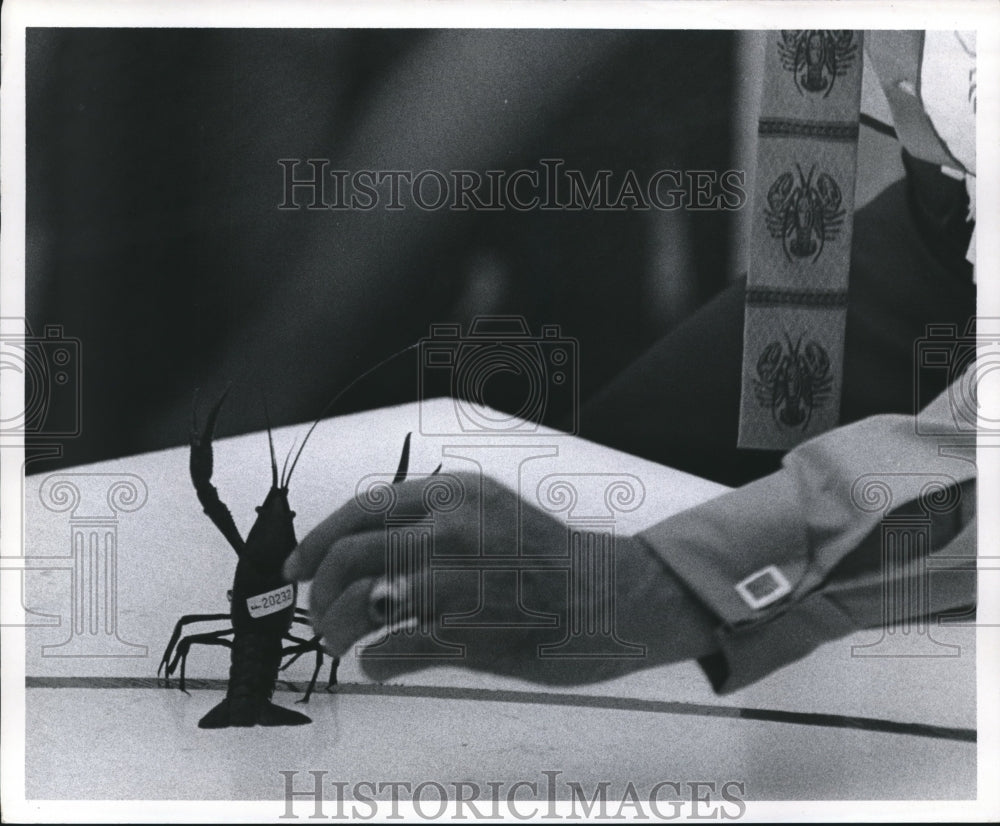 1970 Press Photo Contestant at The Crawfish Festival in Texas. - hca15998 - Historic Images