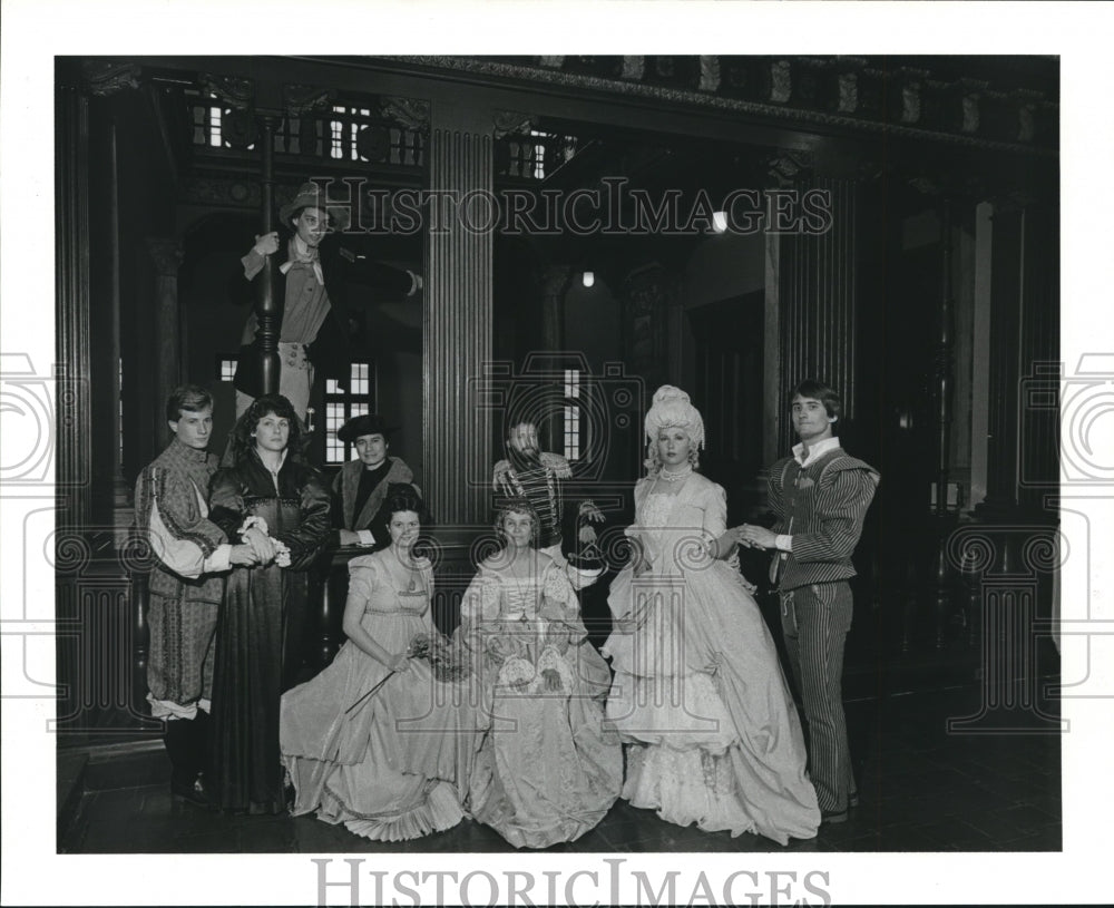 1984 Group of People in Costumes. - Historic Images