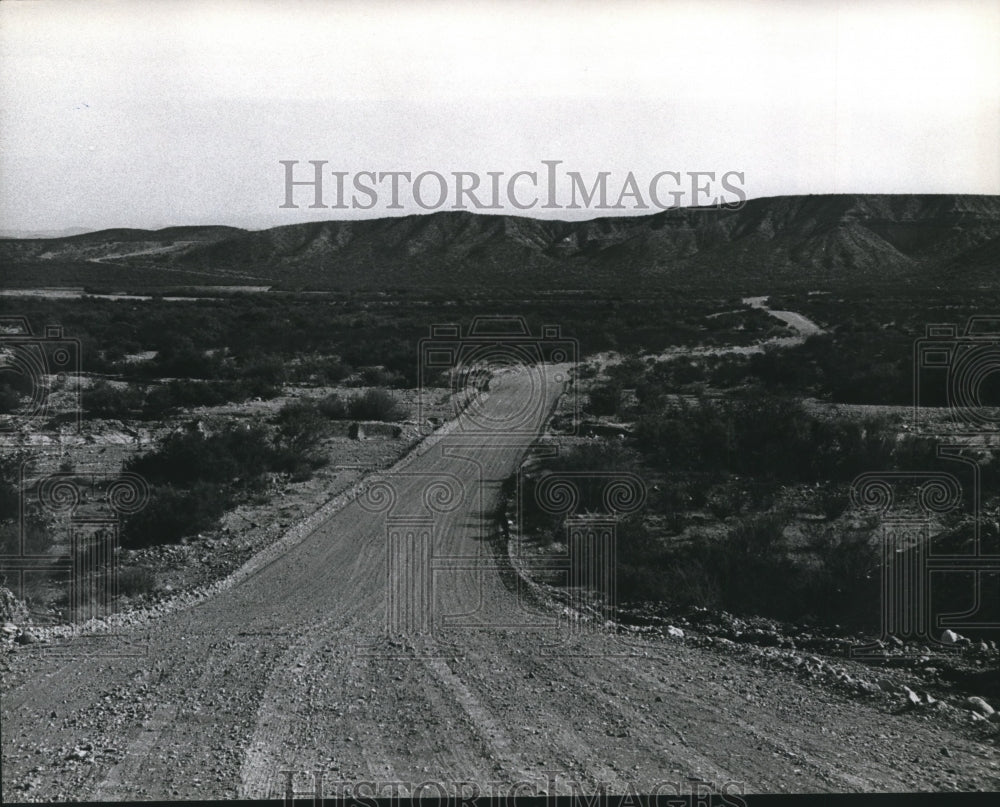 1970 Press Photo Road through Capote Falls, Texas - hca17224 - Historic Images