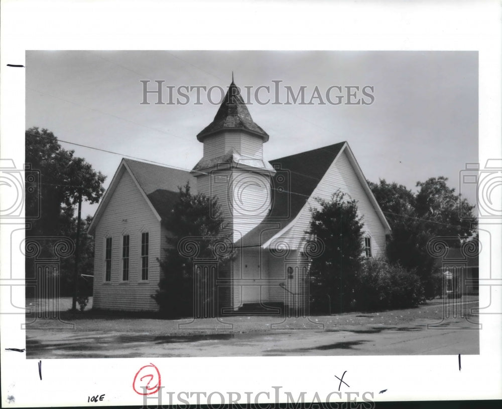 1987 Press Photo The Bethel Presbyterian Church, East Columbia, Texas - Historic Images