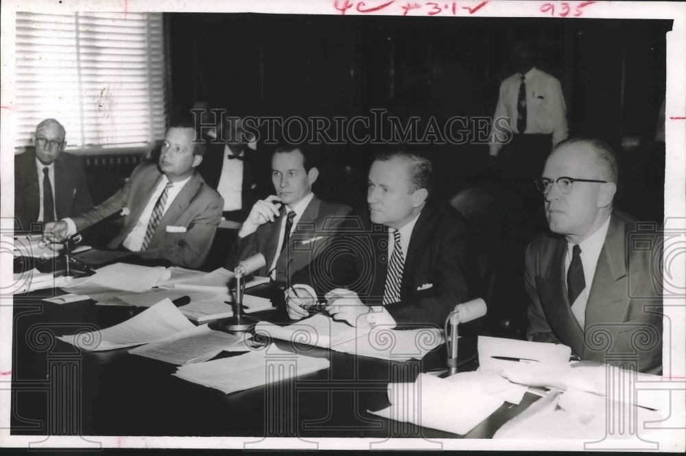 1955 Press Photo Committee to deal with &quot;Dope&quot; in Houston - hca17644- Historic Images