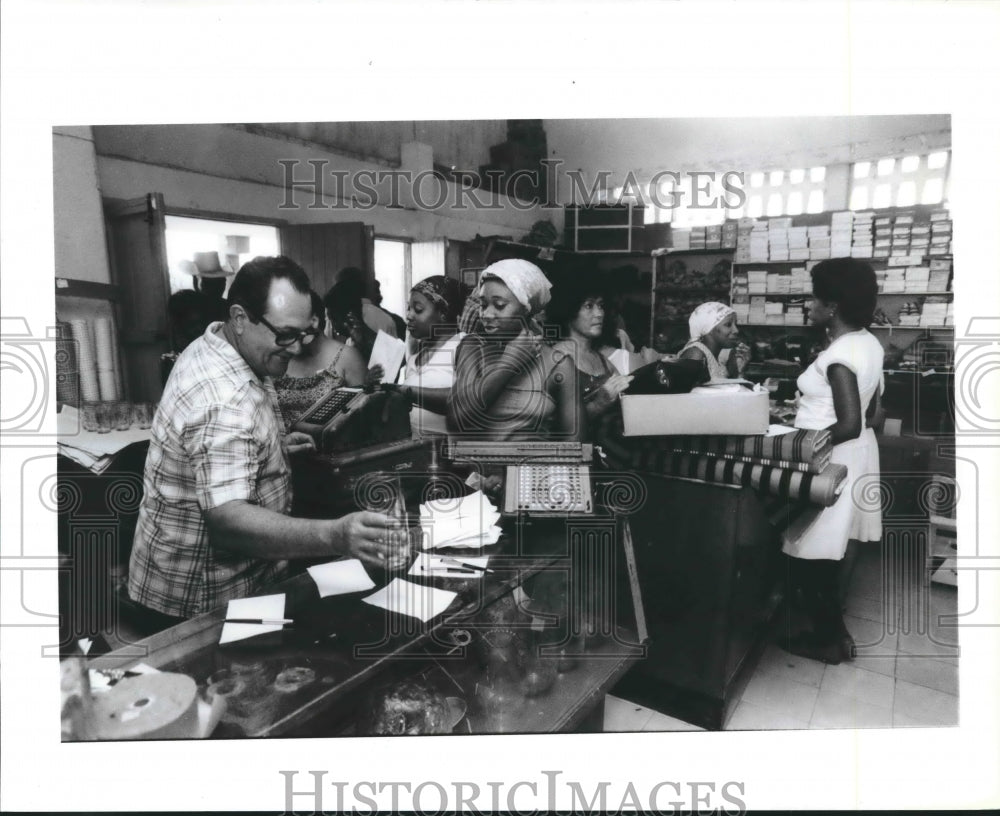 1988 Customers Shop A Store in Cuba. - Historic Images