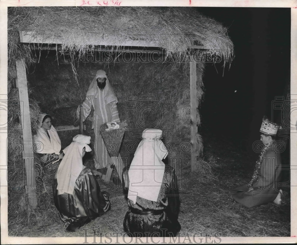 1969 Press Photo Spring Branch Church of Nazarene, Houston Celebrate Christmas. - Historic Images