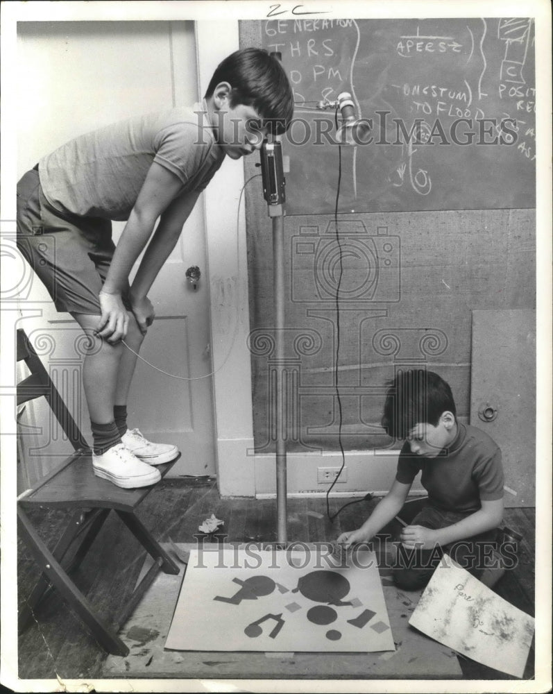 1970 Press Photo Marcus Jordan &amp; Robert Glaser, Houston Contemporary Arts Museum - Historic Images