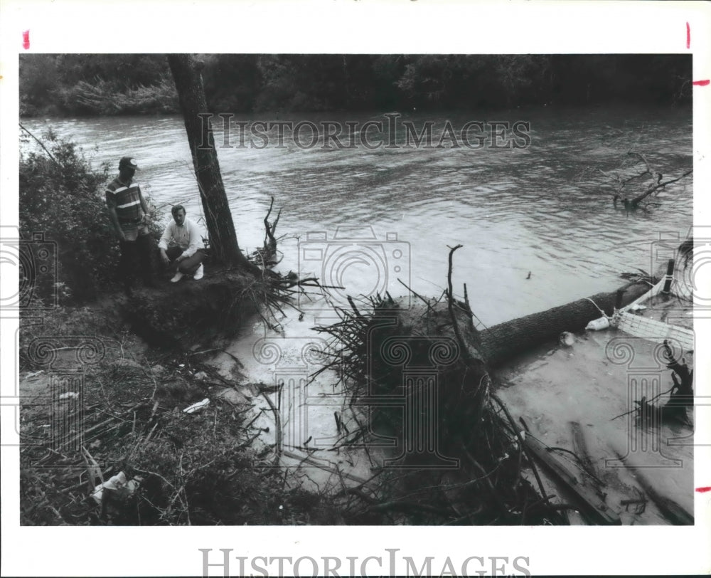 1991 Eddie Seidensticker & Bob Nailon At Galveston Bay, Texas - Historic Images
