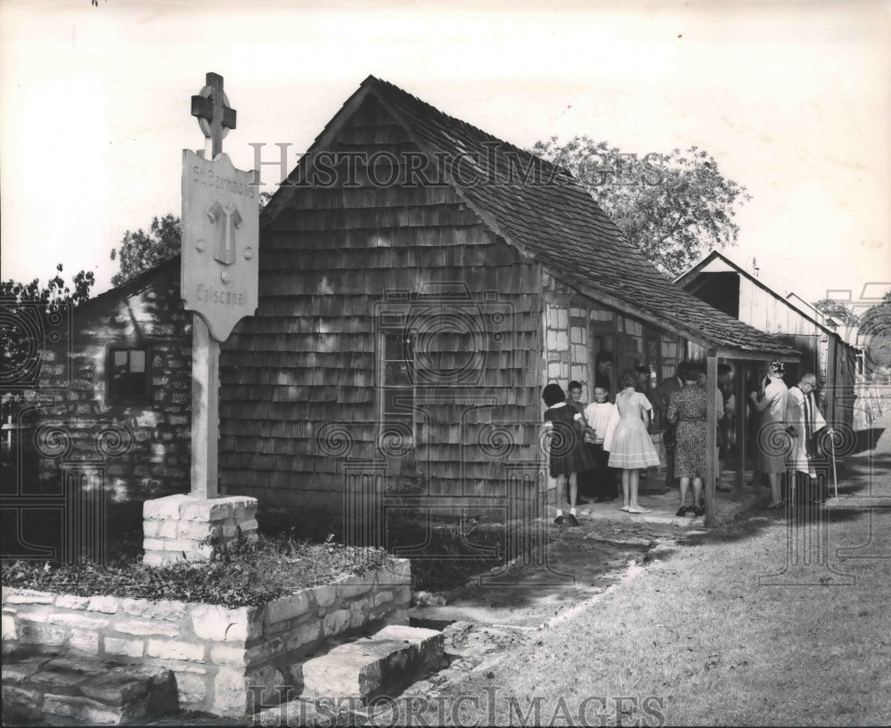 1963 Press Photo St. Barnabas Episcopal Mission, Fredericksburg, Texas - Historic Images