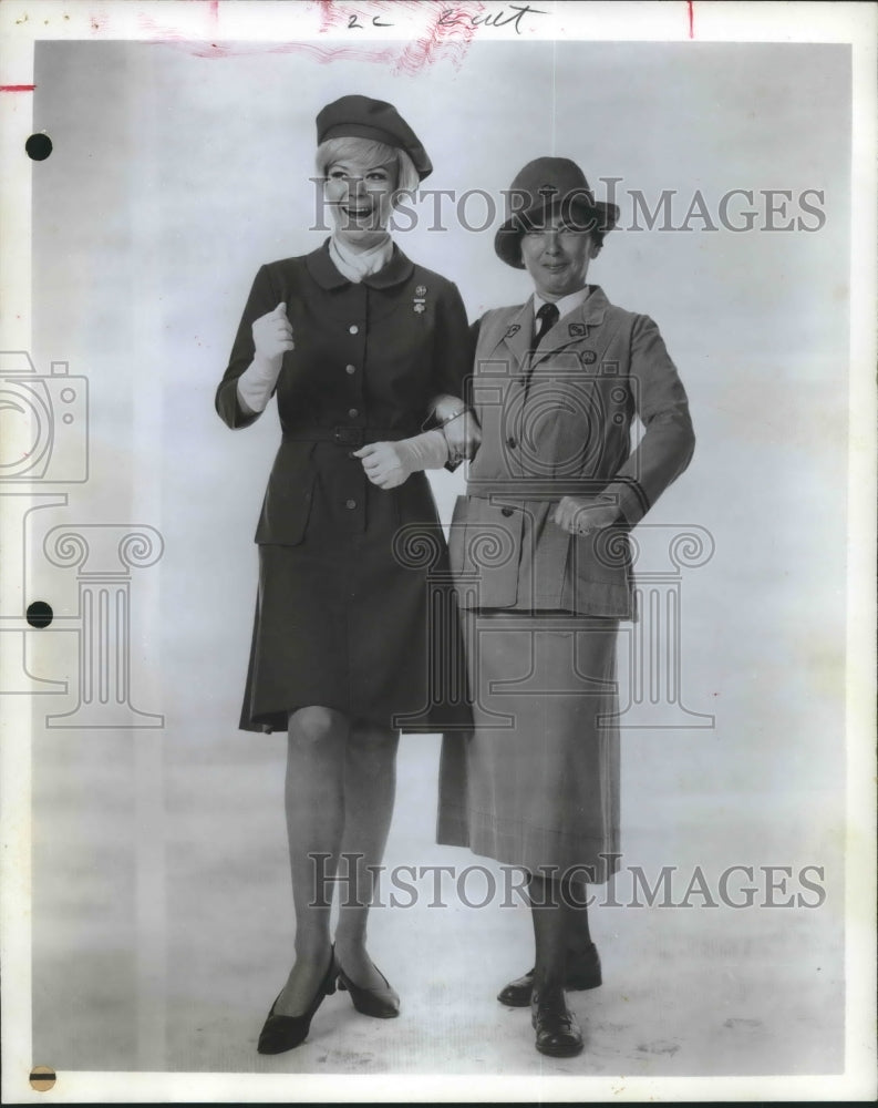 1968 Press Photo Girl Scout Adult Leaders Revising Their Costumes. - hca19530 - Historic Images