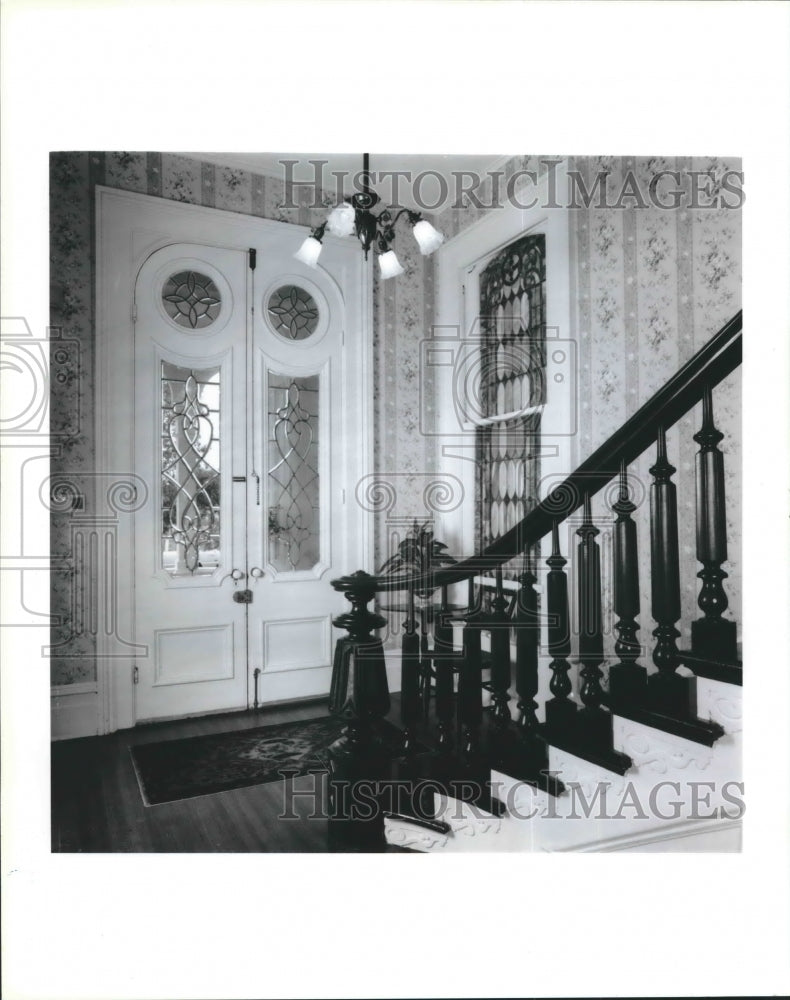 1991 Press Photo Staircase inside home on Galveston Historic Homes Tour - Historic Images