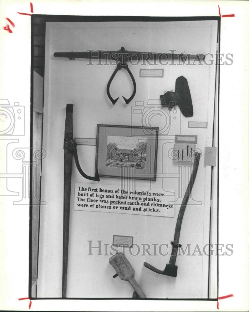 1979 Press Photo Artifacts from frontier Texas at Fort Bend County Museum - Historic Images