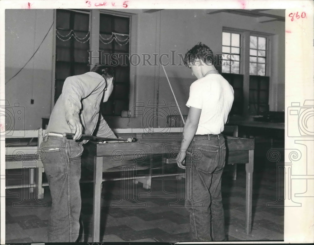 1958 Press Photo Recreation Room At the Gatesville School For Boys in Texas. - Historic Images
