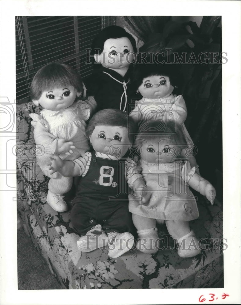 1984 Press Photo Collection of Shane-Na Kinda Dolls by Brenda Jolly of Sanford.- Historic Images