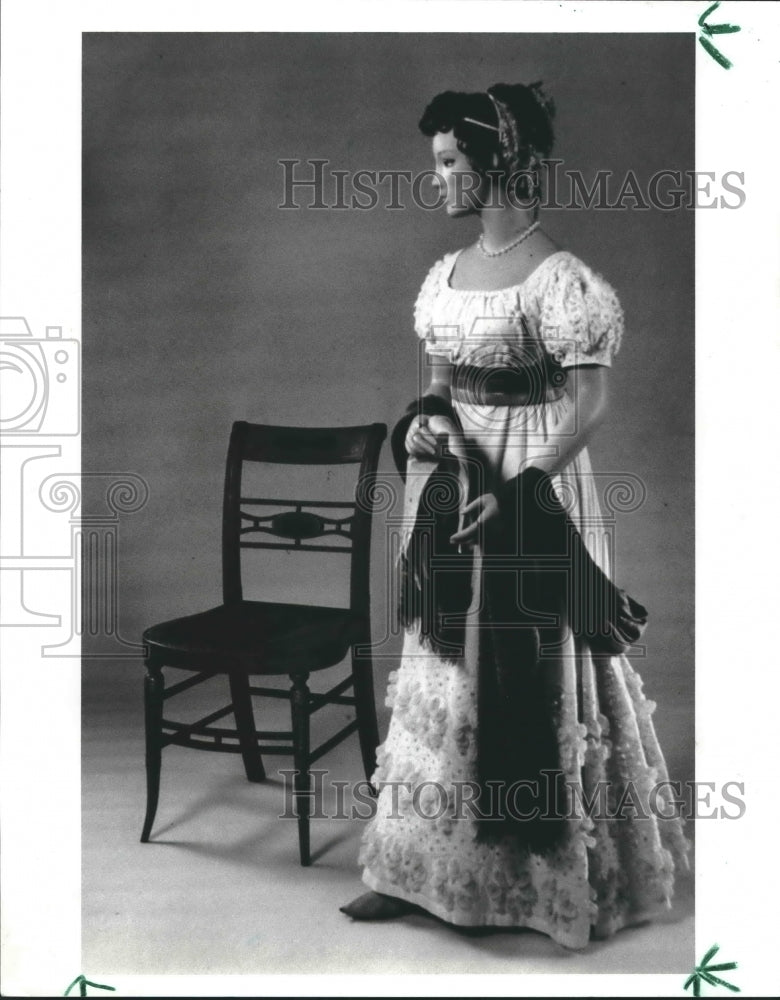 1986 French dress from the 1820s at Museum of Fine Arts in Houston - Historic Images