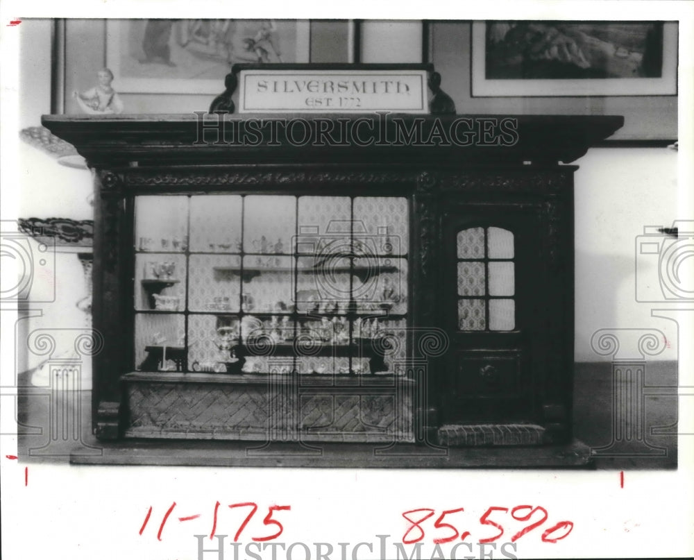 1981 Austin Klingman&#39;s Silversmith&#39;s Shop Doll House. - Historic Images